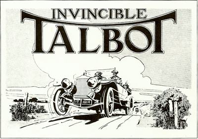 1914 Talbot Advertising